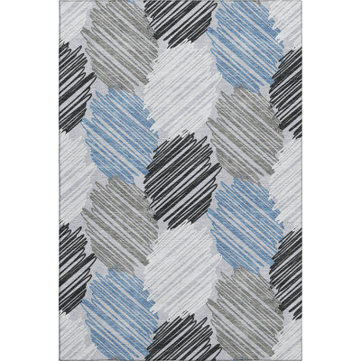 Premium Machine Washable Lonon AMF1942 Geometric Rug
