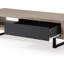 Table basse de salon Mid-Century moderne en frêne avec pieds en métal durables et rangement spacieux