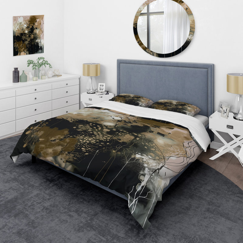 Ensemble de housse de couette en microfibre / polyester Black Chaos V Bedding