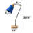 Industrial Table Lamp with Iron Body & Hornbeam Base, 5.5 in Diameter x 20.5 in Height | E27 Socket (Max 40W), 7.1 in Base Plate Diameter | 78.7 in Cable Length | Stylish Solid Color Design for Modern Home & Office Décor-1099775490