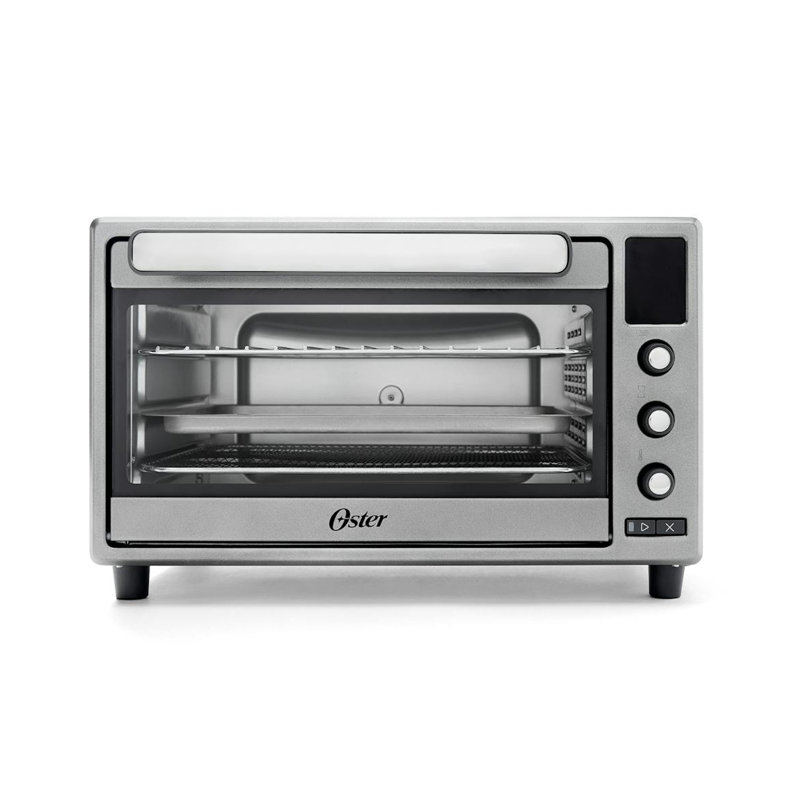 Oster 10 Function Digital Display Air Fryer Oven, Toaster Oven, Countertop Oven in Silver