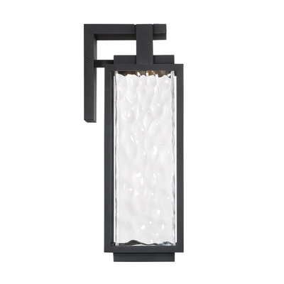 18" Two If By Sea Black Integrated LED Outdoor Armed Sconce