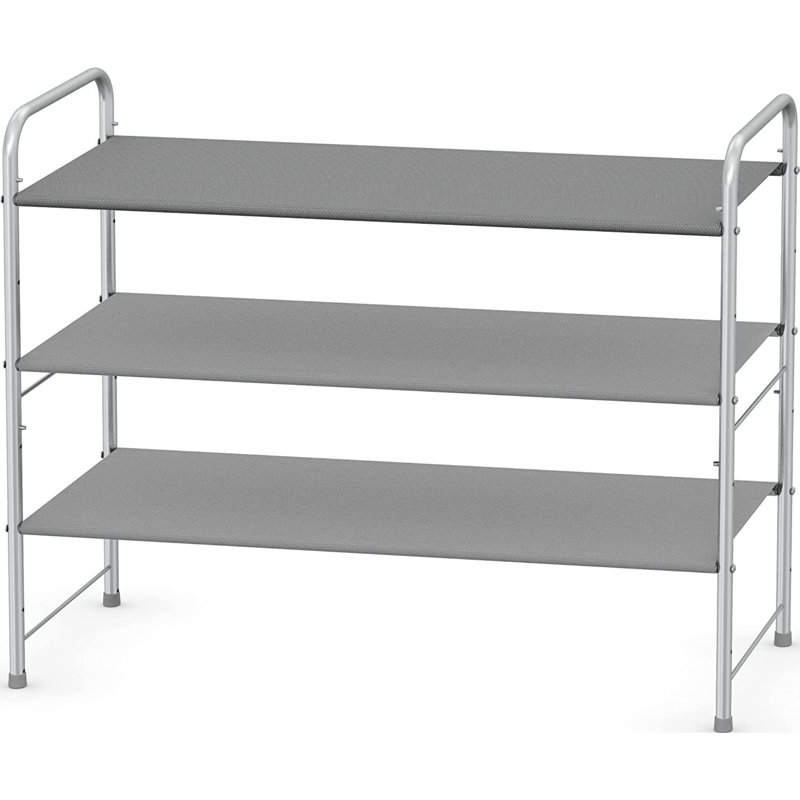 20 Pair Stackable Shoe Rack, Gray