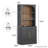 72" Tall Modern Sideboard with 3-Tier Shelves, Ebony-120112849