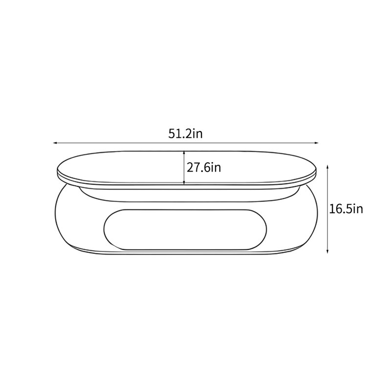 Table basse de salon minimalisme italien, Beige