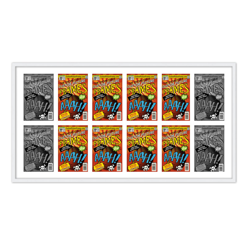 Cadre photo, 7,75 po x 10,5 po, Blanc / blanc