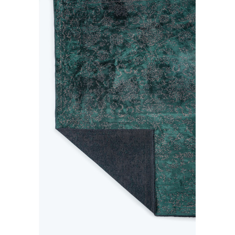Rapture Green Toile Luxury Area Rug, Rectangle 7'10" x 11'2"