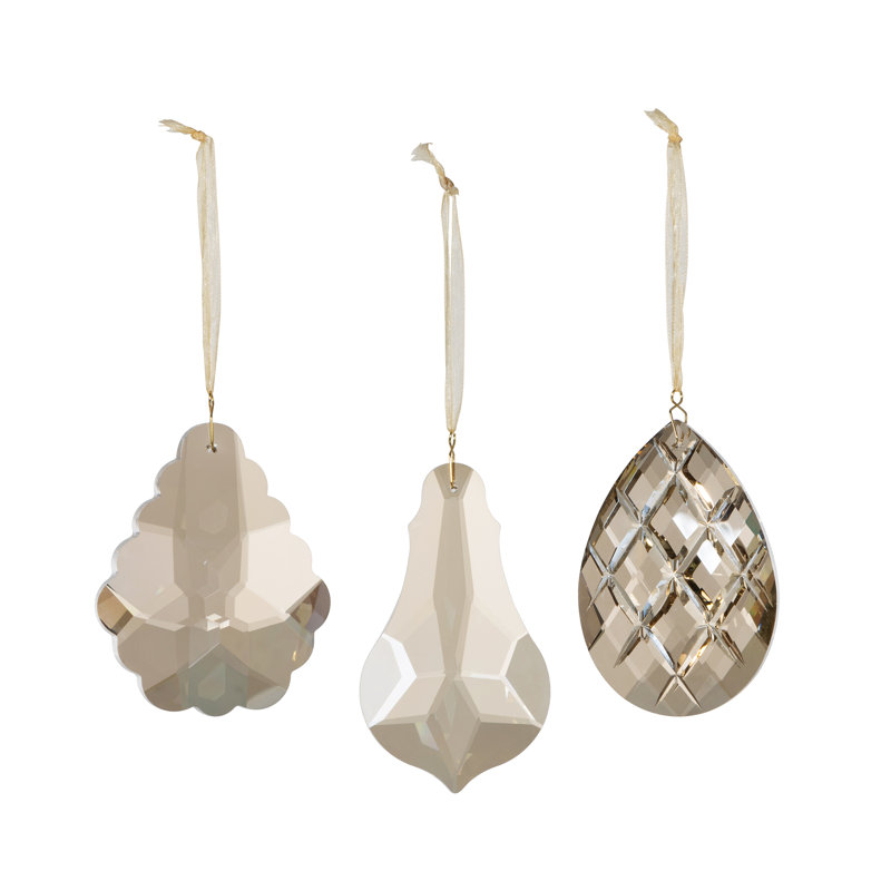 3.5'' Glass Holiday Shaped Ornament