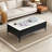 Modern simple rectangular rock plate coffee table-106381177