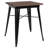 Wragby 23.5" Square Metal Indoor Bar Height Table with Rustic Wood Top-1796852963-1863469290