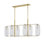 Pebble 6 - Light Kitchen Island Linear Pendant
