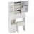 29.2" Small Space Left Drawer Desktop Vanity Table and Cushioned Stool-488029