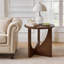 Ensemble de tables de bout Modern Modern, salon en bois massif noyer compact 19,68 pouces