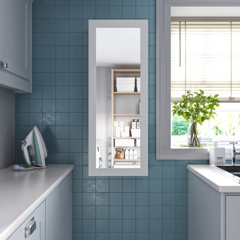 Wood Built-In Ironing Center, Off-White