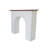 White + Walnut Solid Wood Freestanding Fireplace-116131395