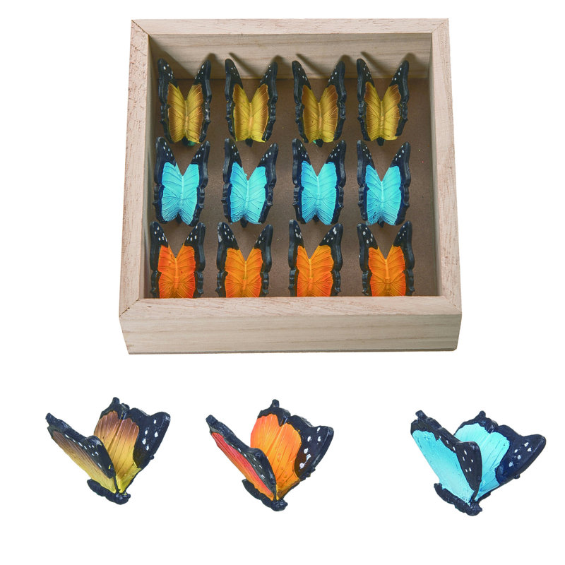 Ensemble de 12 figurines en résine multicolores dans une cage 5,5 po