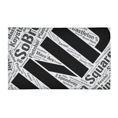 Tapis à tissage plat area black