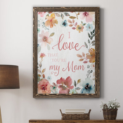 «Love Mom», art textuel sur toile