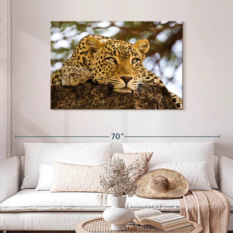 Brampt Leopard Looking For Prey, 30" H x 45" W