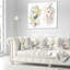 Bouquet de fleurs blanches - coussin à imprimé floral-29597832-29597836