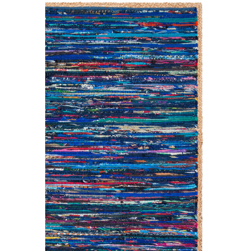 Naveen Hand Woven Cotton And Jute Abstract Rug, Runner 2'3" x 7'