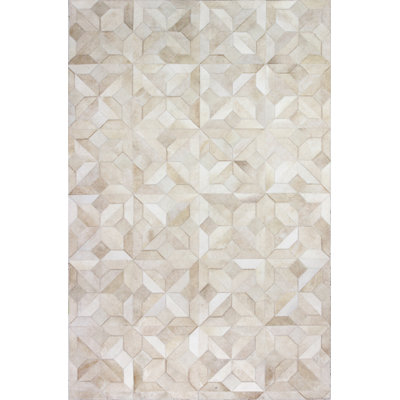 Ruvi Cowhide Geometric Indoor Rug