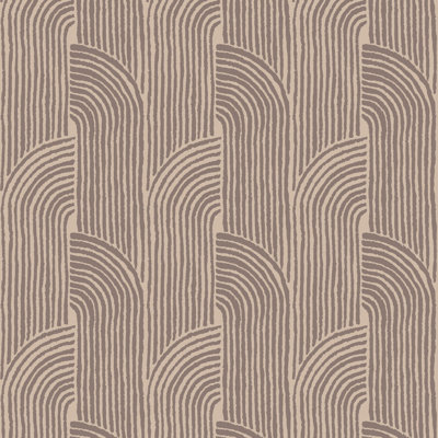 Woven Arcs - Walnut Wallpaper