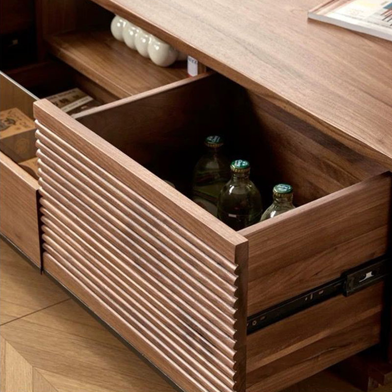 Table basse en bois nord-américaine à haute latitude, H 13,77 po x L 47,24 po x l 27,55 po