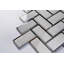 Carreau de mosaïque à chevrons / chevrons en verre 2 po x 4 po-50852498