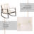 2 - Person Outdoor Dining Set, 3-Piece Outdoor Rattan Rocking Bistro Set with Cushions and Glass Coffee Table-1480451902-1480451898