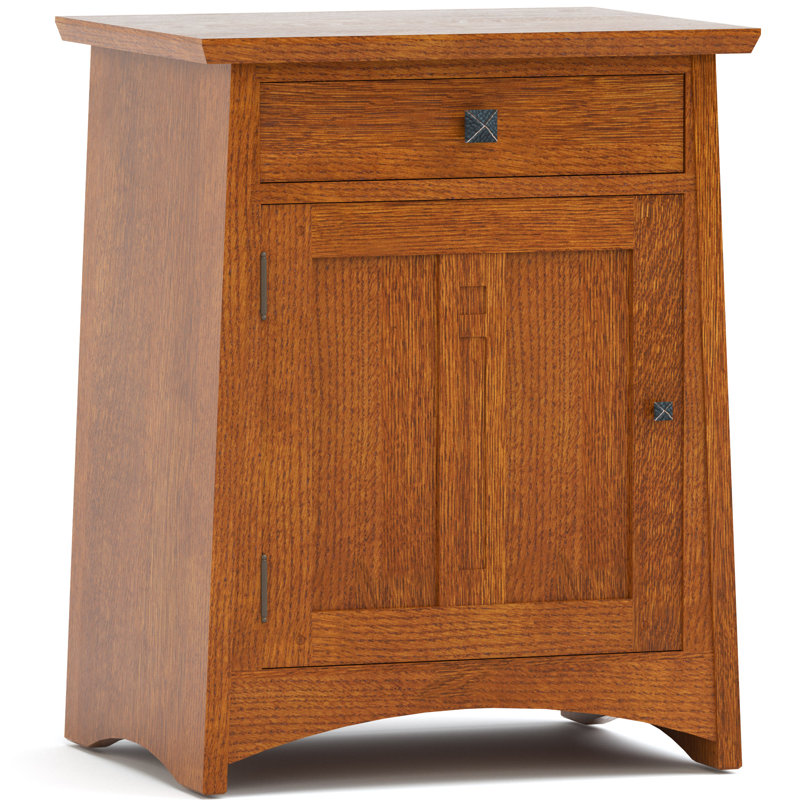 Highlands 1 - Drawer Solid Wood Nightstand, Left, Aurora