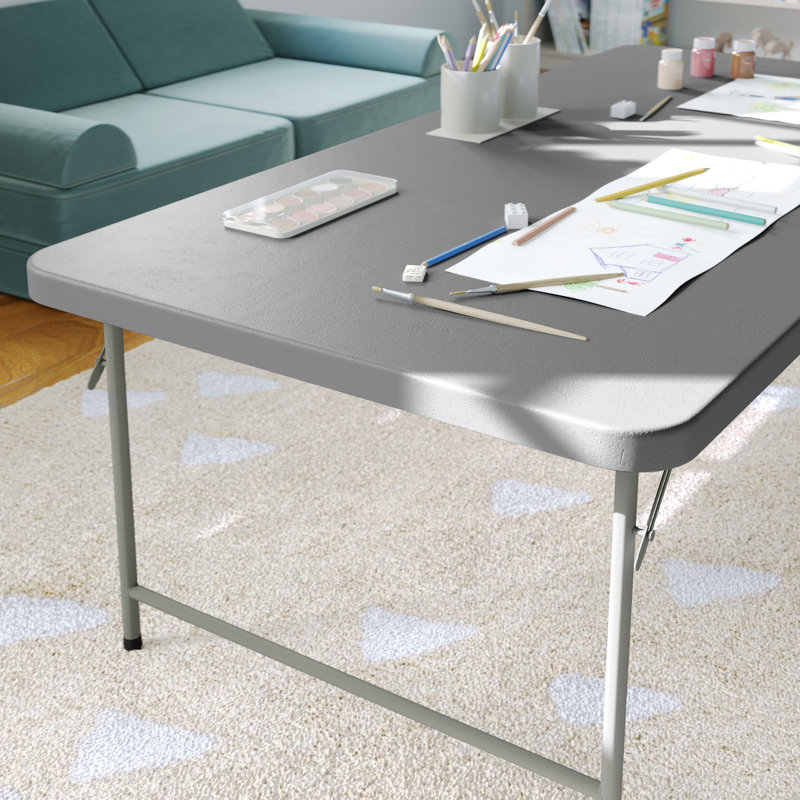 Table pliante pour enfants Parker, H 19 po x l 59,5 po x P 29 po, Gris granite