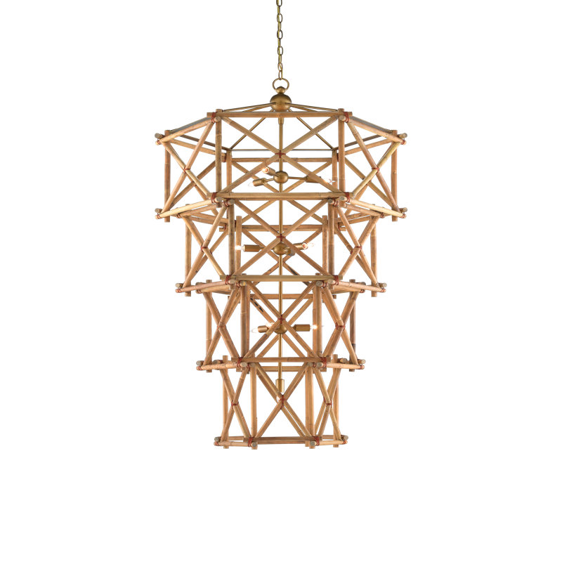 Kingali 10 - Light Wrought Iron Dimmable Geometric Chandelier