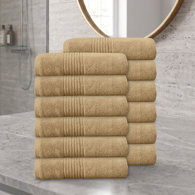 Ensemble de serviettes de bain 100% coton 100% coton zéro torsion Phoebe Home Weavers, 27 po x 54 po (12) (12 serviettes de bain), lin