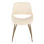 Chaises d'appoint rembourrées en similicuir Najrin avec pieds en cuivre antique-92718674