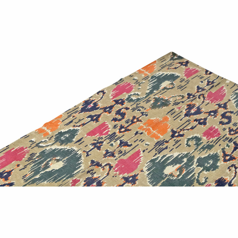 Tapis vert et brun noué à la main de haute qualité