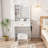 Makeup Vanity Table With LED Mirror And Stool-1265760554-1265760553