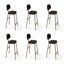 Chaise d'appoint noire (dossier de 6)-133437208-133437211