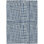 5' X 8' Navy Blue And Ivory Striped Washable Indoor Outdoor Area Rug