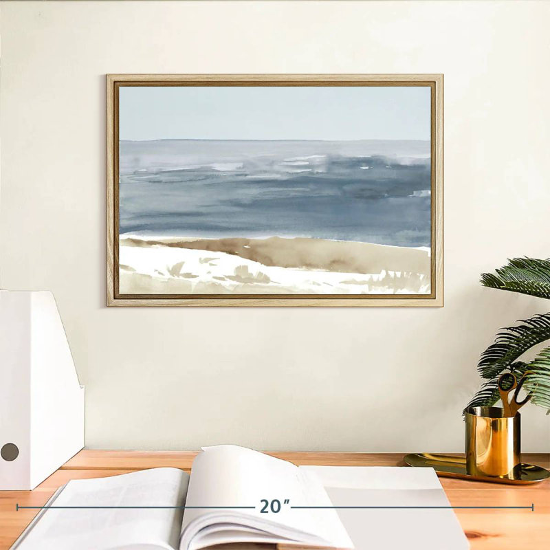 Douces côtes I, Cadre flottant en bois naturel, 13 po x 9 po