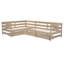 L-shaped Platform Bed with Three Storage Drawers-342580123