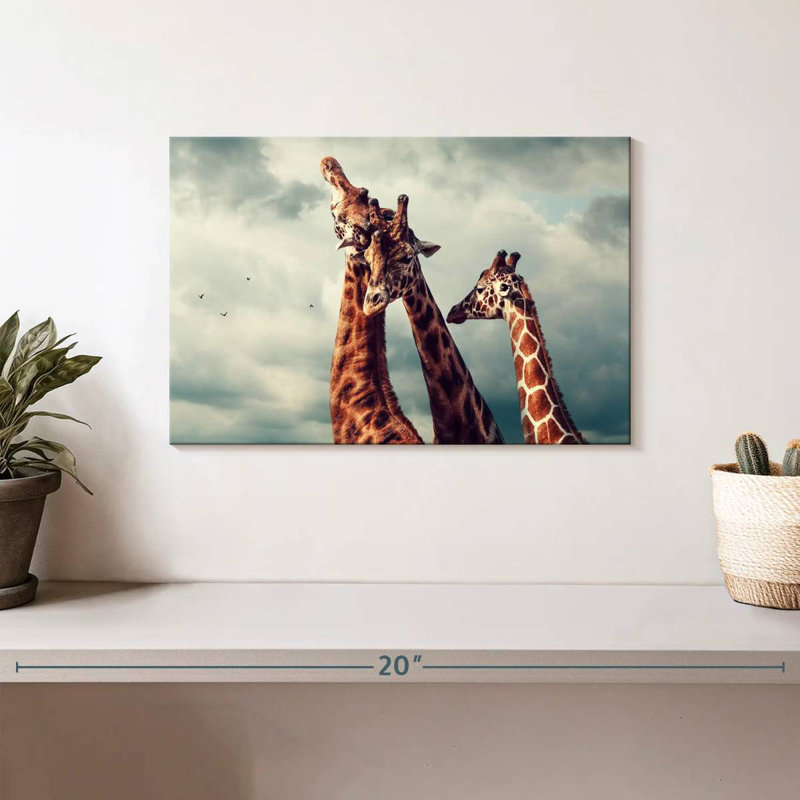 Brampt Giraffe Family Bonding, 8" H x 12" W