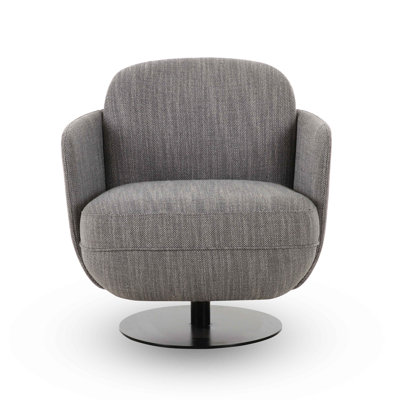 Solange Textured Weave Swivel Chair