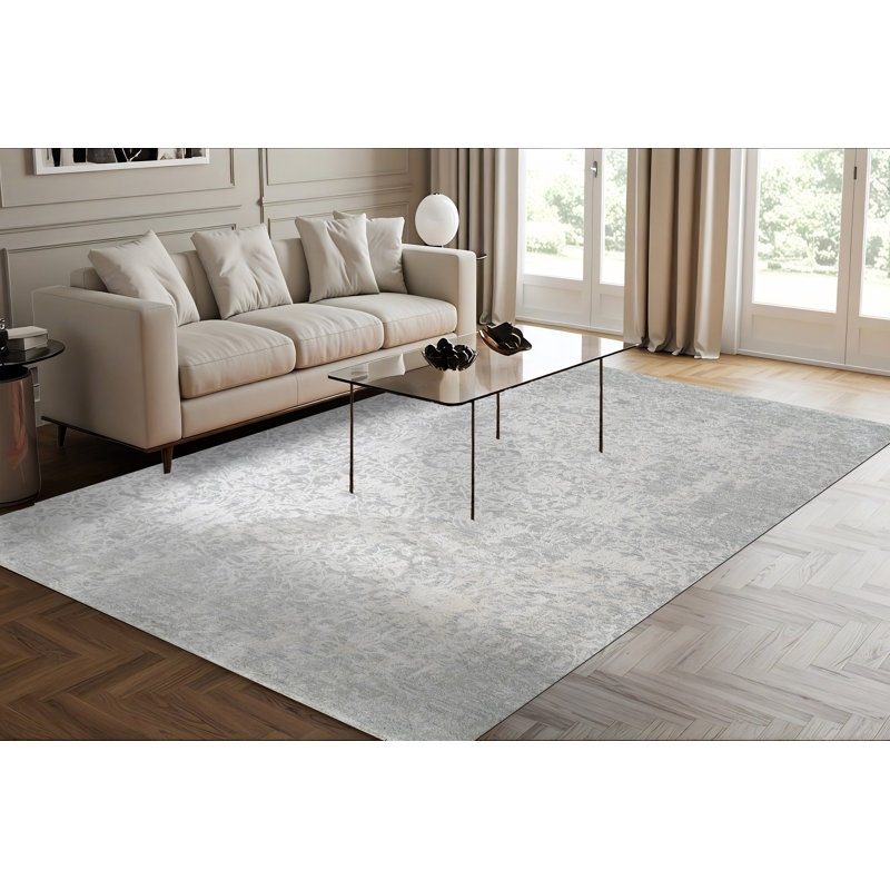 CANYON 15472-910 GREY/CREAM, Rectangle 6'7" x 9'10"