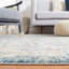 Tapis oriental bleu / ivoire / jaune Faneuil-642083045