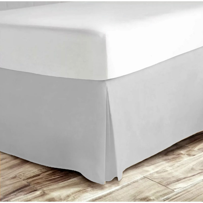 Jupe de lit 15 po, Simple, Gris clair