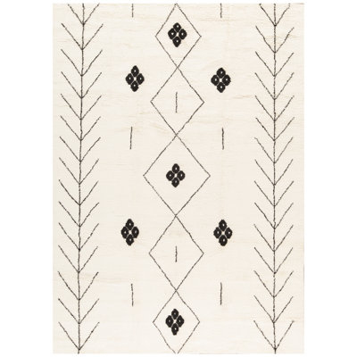 Moroccan Hand Woven Wool Area Rug