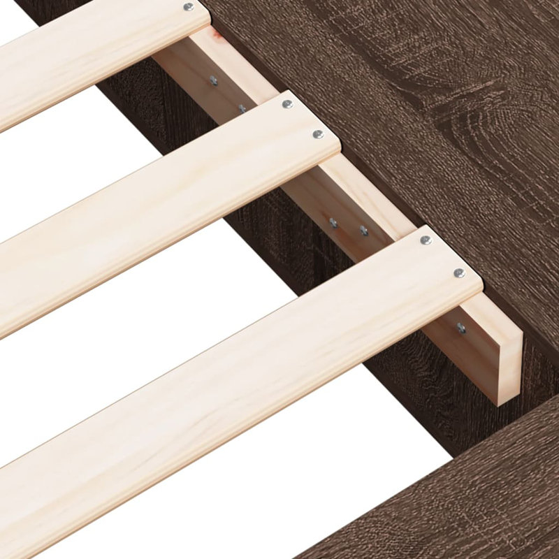 Pappion Bed, 90 x 190cm, Brown Oak