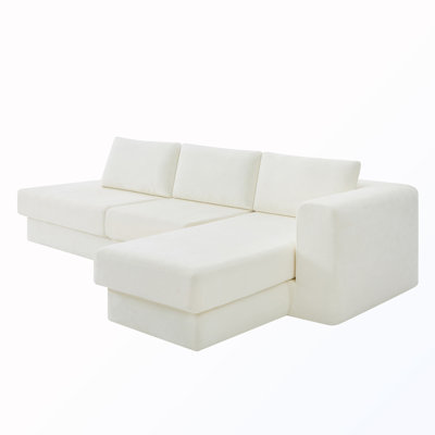 Canapé modulaire en L avec coussins doubles