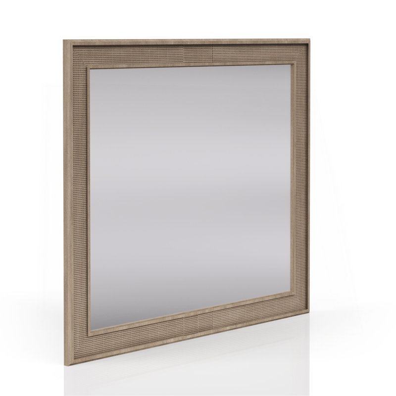 Miroir couleur canne sable, 40 po x 40 po